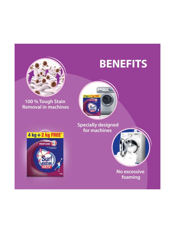 Surf Excel Matic Front Load Detergent Powder 6kg