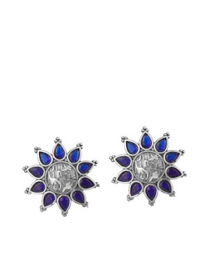 Queen Be  Oxidised Blue Aster Flower Tops
