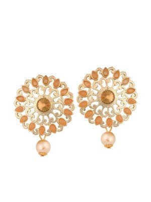 Queen Be  Gold Plated Champagne Brown Stones Top