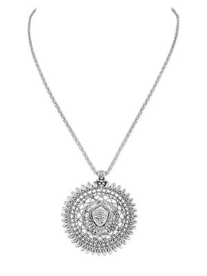 Queen Be  Oxidised Goddess Medallion Pendant