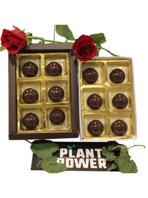 Plant Power Premium Dark Chocolate Truffles 416 gm (4 Plain Dark + 4 Almond)