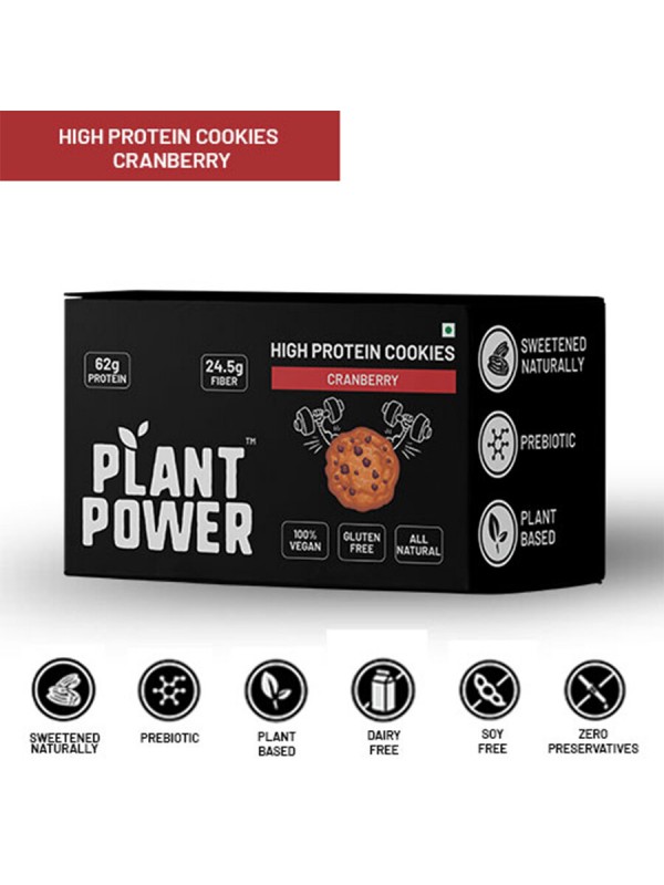 Plant Power Protein Cranberry Cookies -250 gm