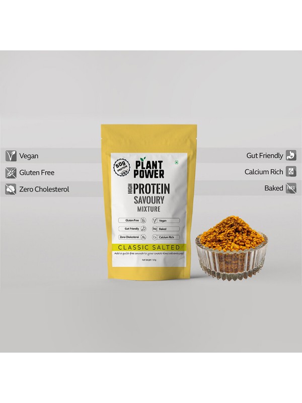 Plant Power High Protein Savoury Mixture - Classic Salted 125 gm