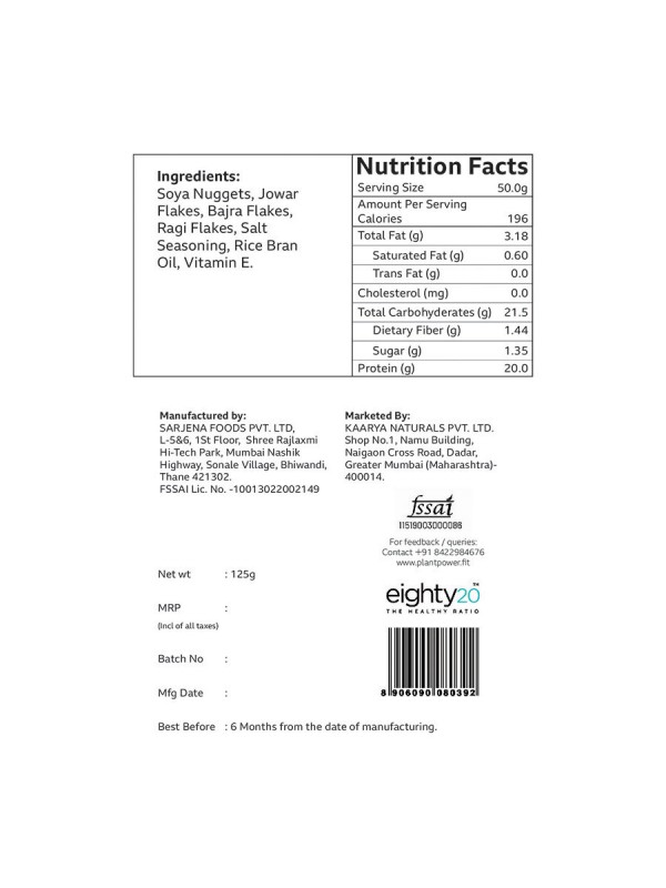 Plant Power High Protein Savoury Mixture - Classic Salted 125 gm
