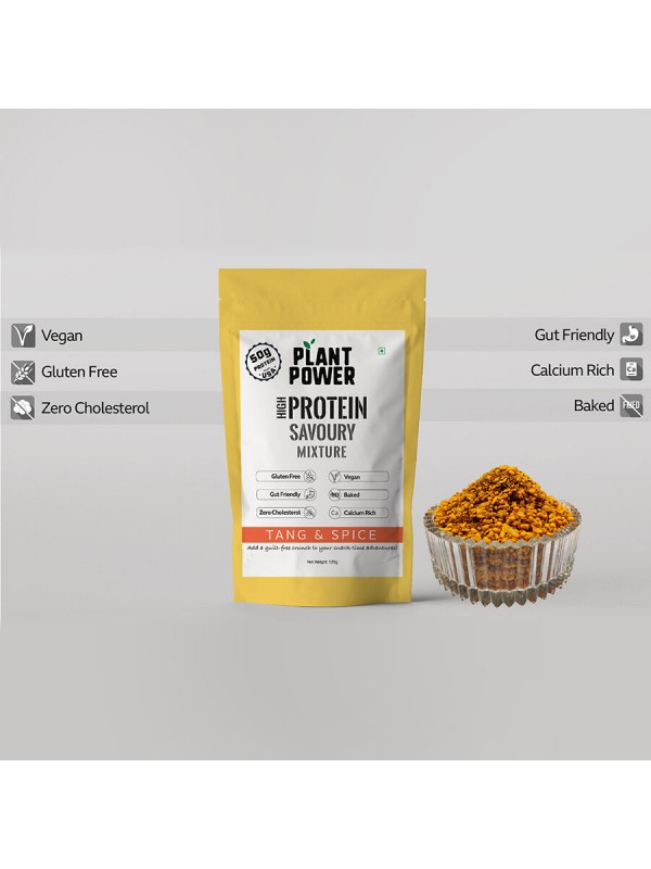 Plant Power High Protein Savoury Mixture - Tang & Spice 125 gm