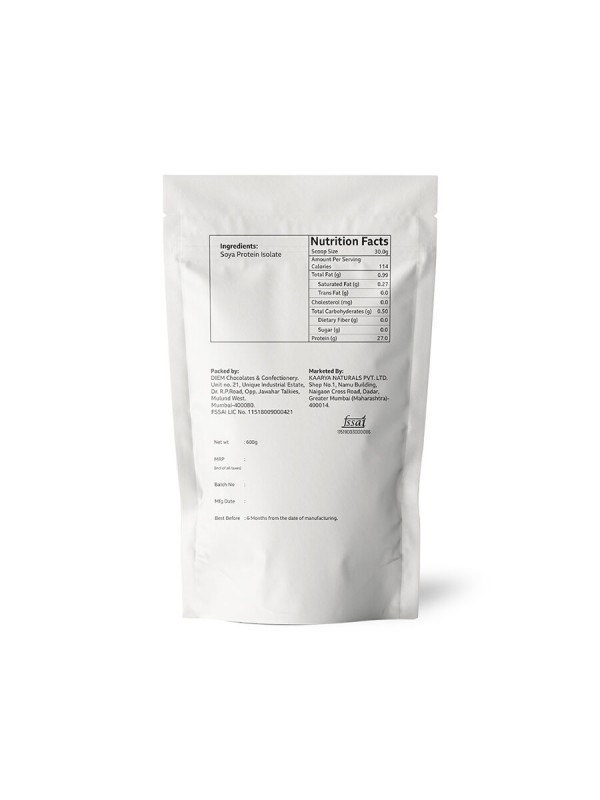 Plant Power 100% Plant-based Soy Protein Isolate 600 gm Pouch