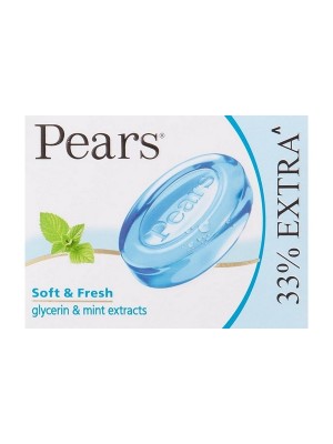 Pears Soft and Fresh Soap Bar 75g with Free Bar 25 g