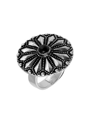 Queen Be  Oxidised Chakra Cocktail Ring