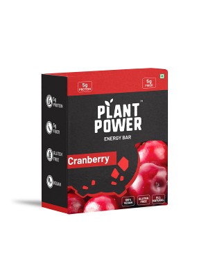 Plant Power Energy Bar with 5 gm Protein - Cranberry (35g x 6)