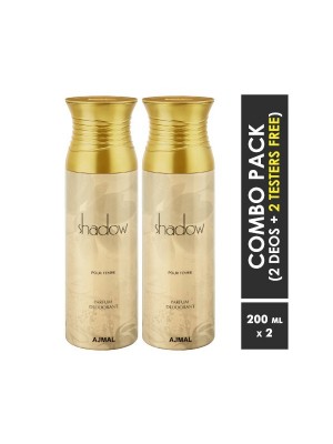 Ajmal Shadow her & Shadow her Deodorants for Women (200 ml Pack Of 2)