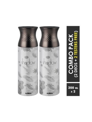 Ajmal Shadow Homme & Shadow Homme Deodorant Spray for Men (200 ml Pack Of 2)