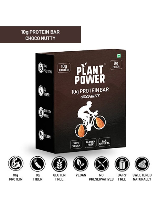 Plant Power 10 gm Protein Bar - Choco Nutty (50g x 6)