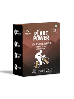 Plant Power 10 gm Protein Bar - Peanut Buter & Chocolate (50g x 6)