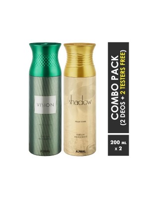 Ajmal Vision & Shadow her Deodorants for Men & Women (200 ml Pack Of 2)