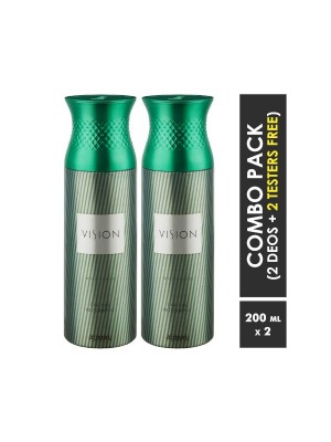 Ajmal Vision & Vision Deodorants for Men (200 ml Pack Of 2)