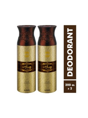 Ajmal Wisal Dahab & WisalDahab Deodorants Men & Women (200 ml Pack Of 2)