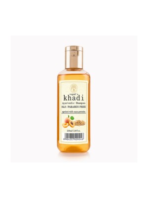 Vagad's Khadi Apricot With Soya Protein SLS Free Shampoo - 210 ml