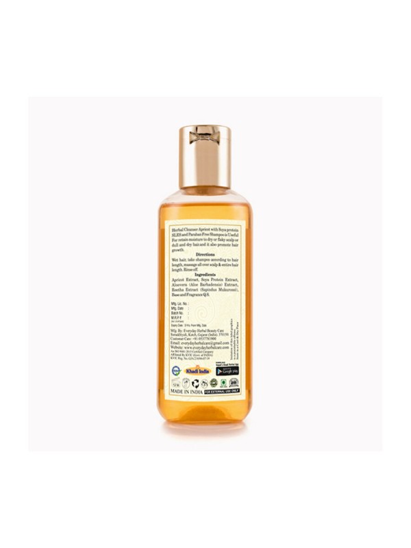 Vagad's Khadi Apricot With Soya Protein SLS Free Shampoo - 210 ml