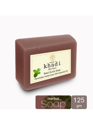 Vagad's Khadi Basil Scrub Soap 125 gm