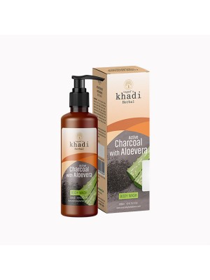 Vagad's Khadi Active Charcoal With Aloe Vera Body Wash - 200 ml