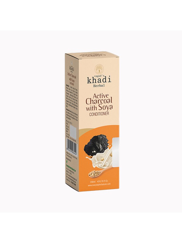 Vagad's Khadi Active Charcoal With Soya Protein Conditioner - 200 ml