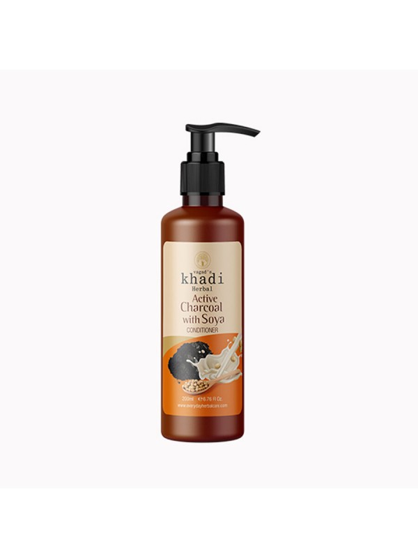 Vagad's Khadi Active Charcoal With Soya Protein Conditioner - 200 ml
