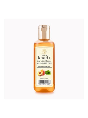 Vagad's Khadi Peach With Aloe Vera SLS Free Shampoo - 210 ml