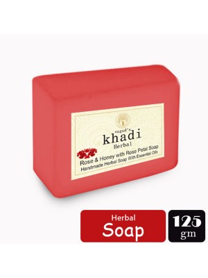 Vagad's Khadi Rose & Honey With Rose Petals Soap 125 gm