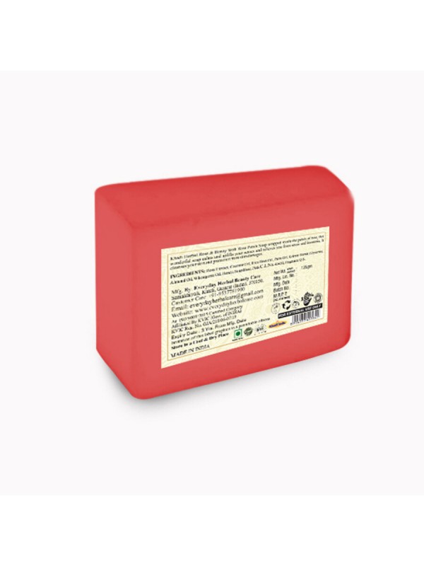 Vagad's Khadi Rose & Honey With Rose Petals Soap 125 gm