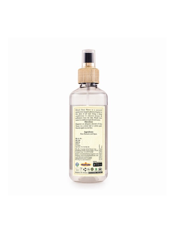 Vagad's Khadi Rose Water With Pump (Natural) - 210 ml