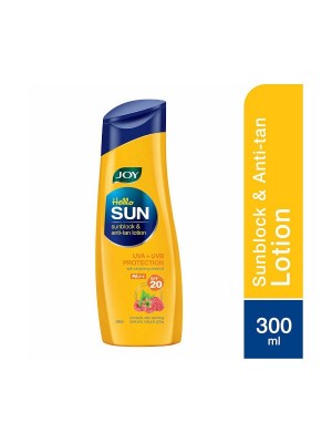 Joy Sunblock & Anti-Tan Lotion Spf 20 (300ml)