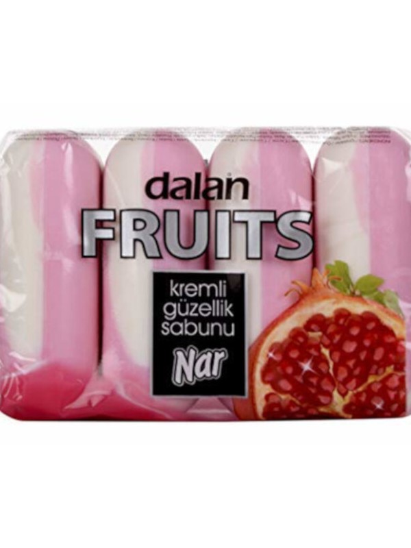 Dalan Fruits Creamy Beauty Soap - Pomegranate (100 gm X 4)