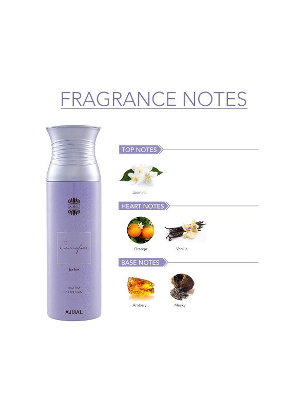 Ajmal Sacrifice Perfume Deodorant 200ml for Women