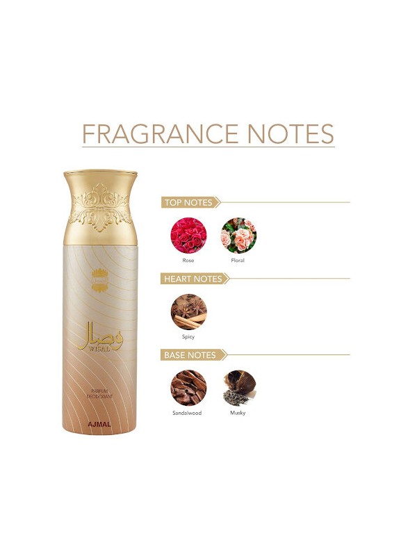 Ajmal Wisal Perfume Deodorant 200ml for Women