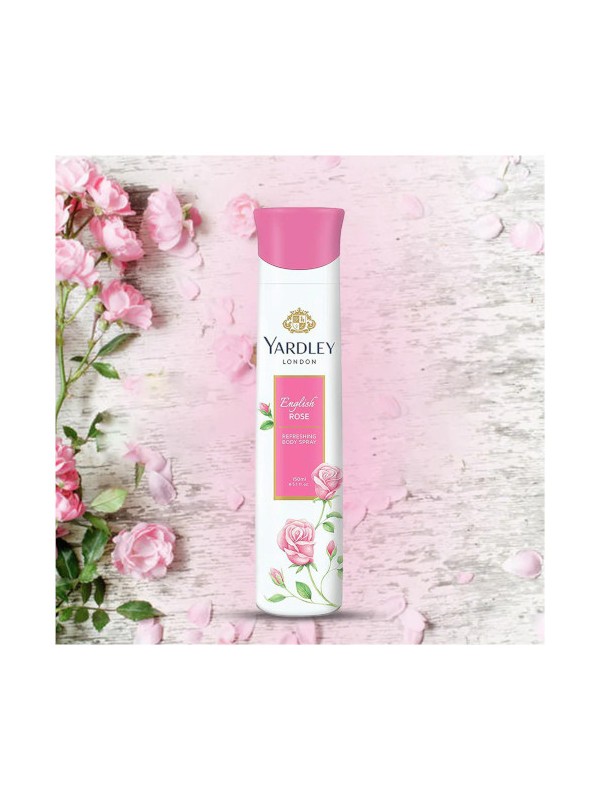 Yardley London English Rose Refreshing Deo Body Spray For Women - 150 ml