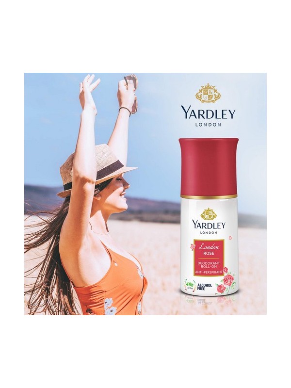 Yardley London Rose Anti Perspirant Deodorant Roll On For Women - 50 ml