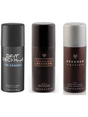 David Beckham Signature + Intimately + Essence Deo Combo Set - Pack of 3 (For Men)