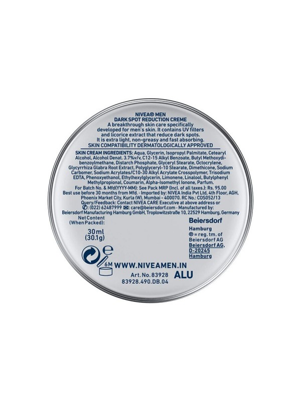 Nivea Men Cream Dark Spot Reduction Cream 30 ml