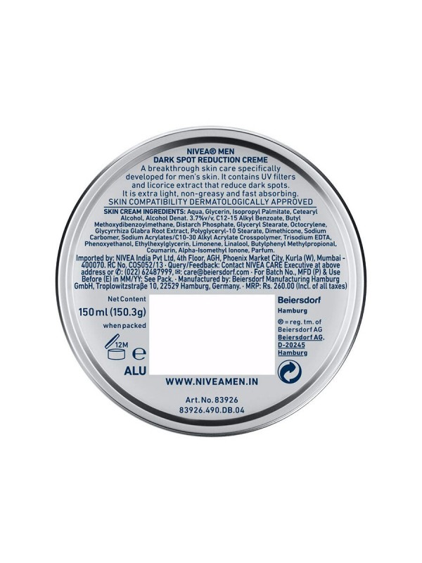 Nivea Men Dark Spot Reduction Cream 150 ml