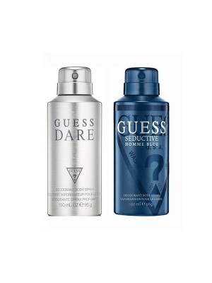 Guess Dare Homme + Seductive Homme Blue Deo Combo Set - Pack of 2 For Men