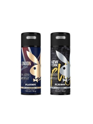 Playboy London + New York Deo New Combo Set - Pack of 2 For Men