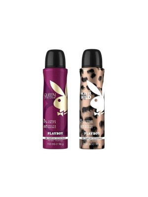Playboy Wiild + Queen Deo New Combo Set - Pack of 2 For Women