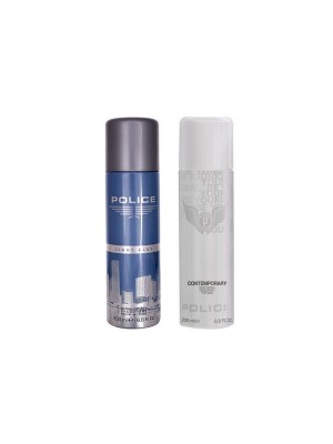 Police Light Blue + Contemporary Deo Combo Set - Pack of 2 For Men