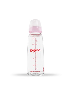 Pigeon Glass Feeding Bottle 240 ml - 240 ml (White) Pharma