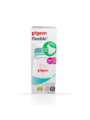 Pigeon Glass Feeding Bottle 120 ml Pale Blue With Add Nipple S