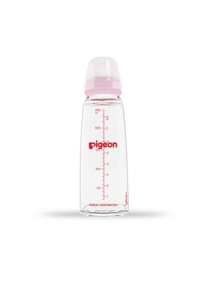 Pigeon Glass Feeding Bottle 240 ml Pink With Add M