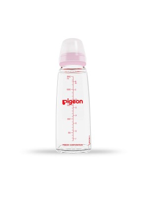 Pigeon Glass Feeding 240 ml Bottle With Add Nipple, Medium