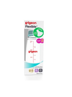 Pigeon Glass Feeding Bottle 200 ml Pale Blue With Add Nipple M