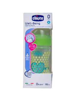 Chicco Bottle Wellbeing 150 ml Sil Green Heart