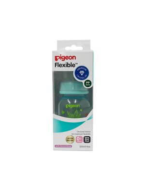 Pigeon Peristaltic Clear Nursing Bottle Rpp 120 ml (Blue) M